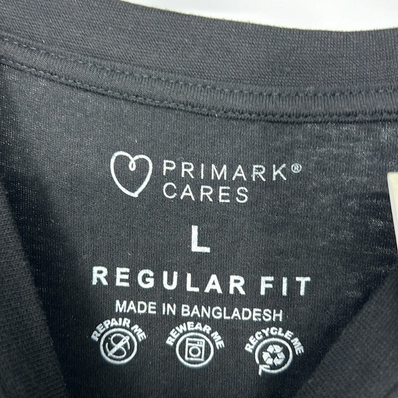 Primark NWT men’s large black basic t shirt - Picture 3 of 5